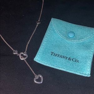 Tiffany & Co drop heart necklace